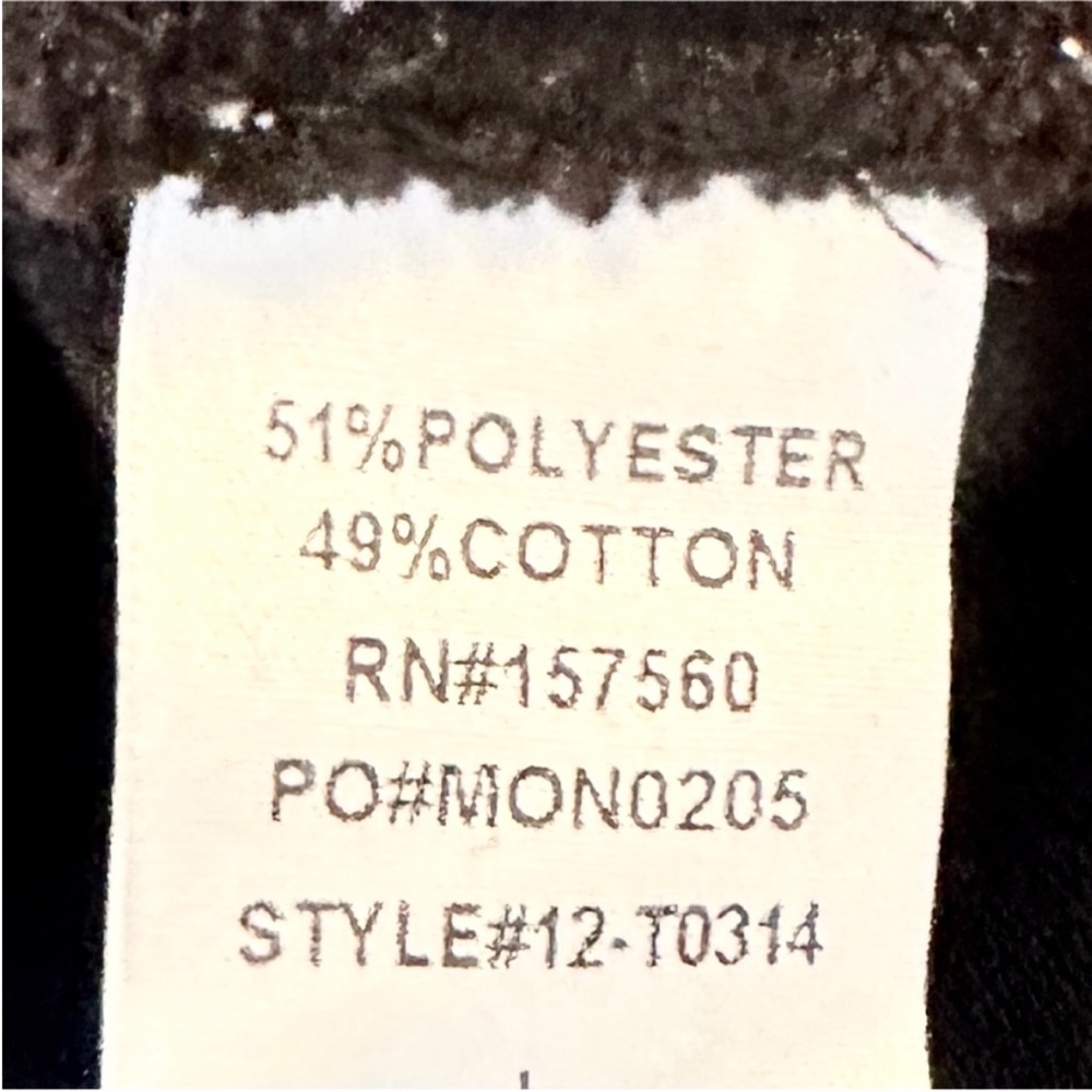 12PM BY MON AMI glitter skull sweatshirt S black - Picture 4 of 5